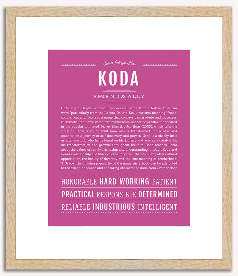 Koda | Name Art Print