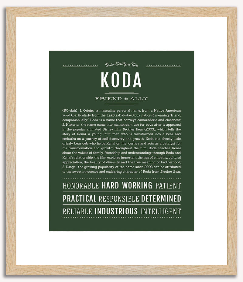 Koda | Name Art Print