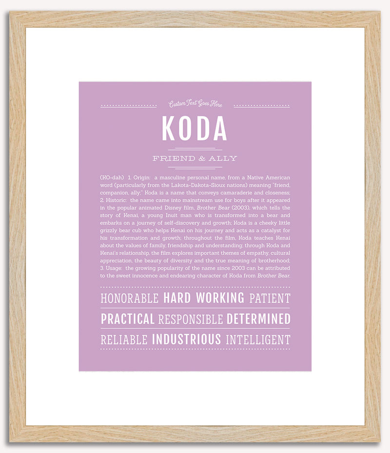 Koda | Name Art Print