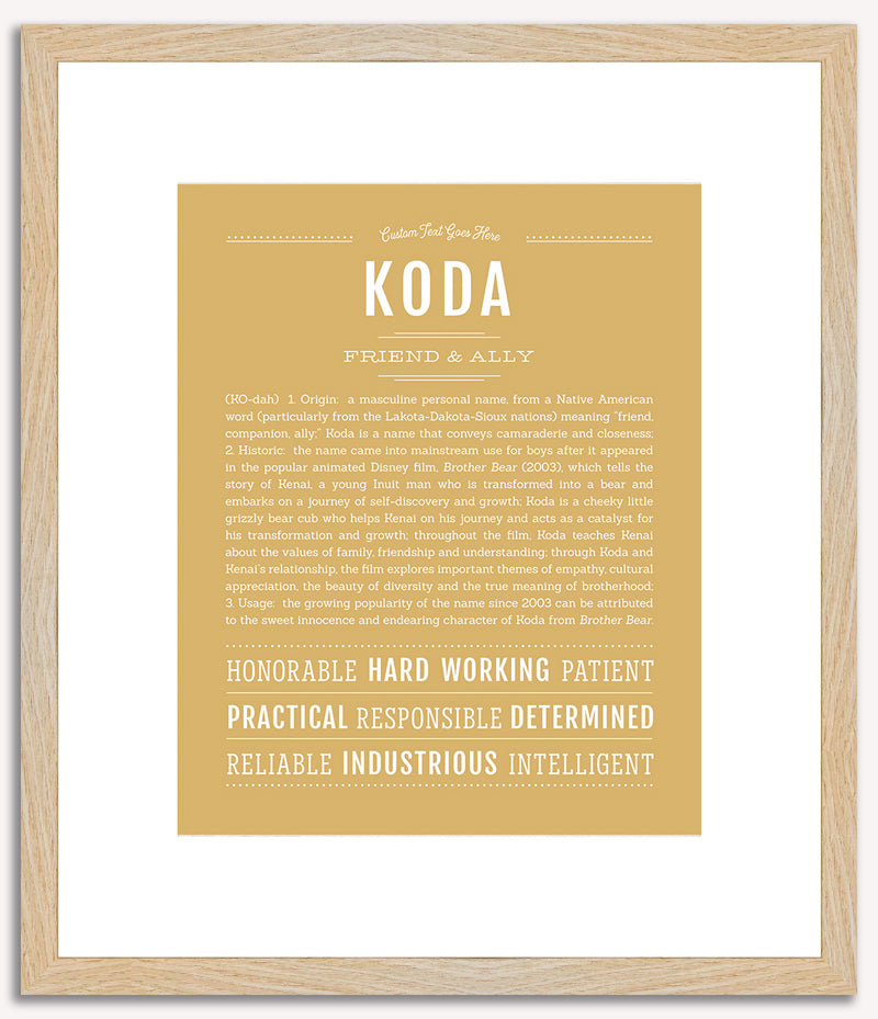 Koda | Name Art Print