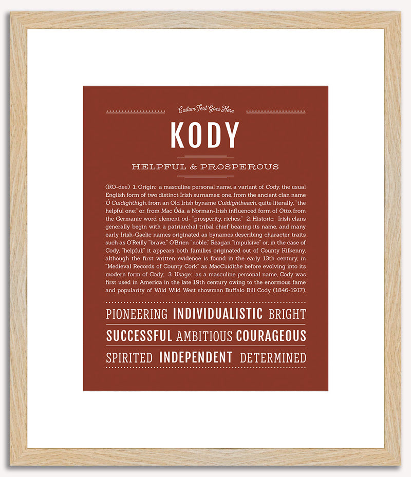 Kody | Name Art Print