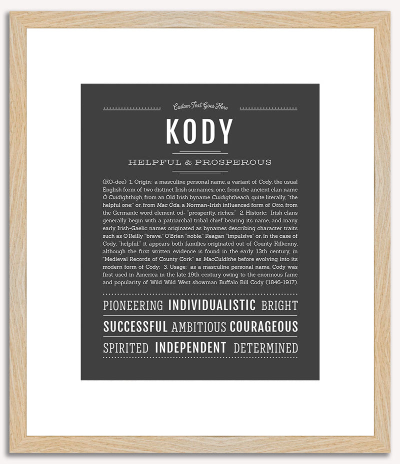 Kody | Name Art Print