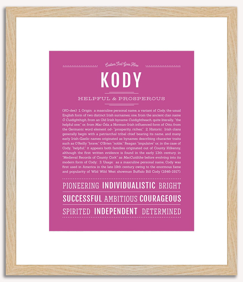 Kody | Name Art Print