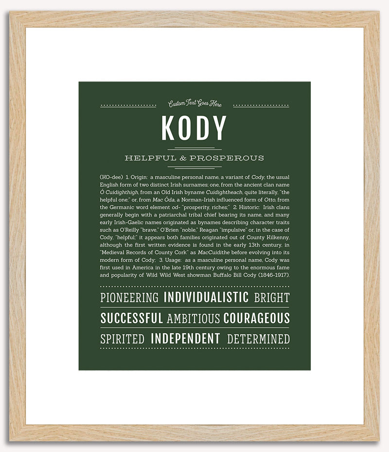 Kody | Name Art Print