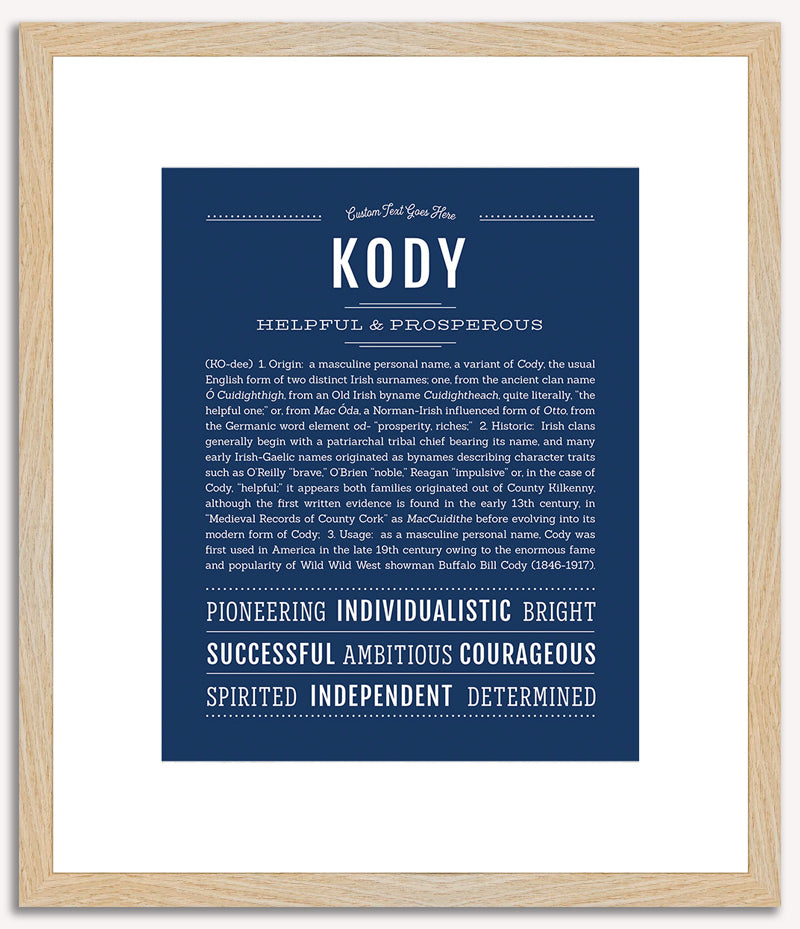 Kody | Name Art Print