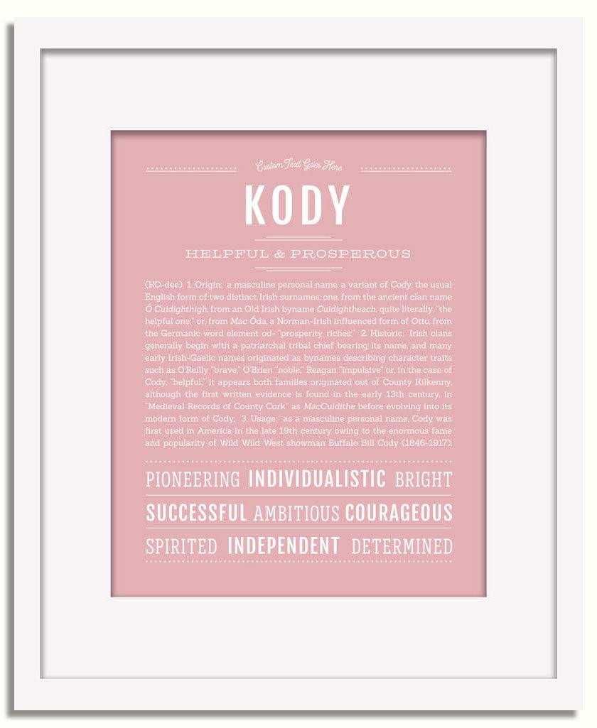 Frame Options | Dusty Rose | White Frame, Matted