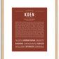 Koen | Name Art Print