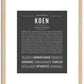 Koen | Name Art Print