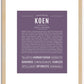 Koen | Name Art Print