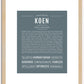 Koen | Name Art Print