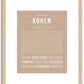 Kohen | Name Art Print