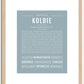 Kolbie | Name Art Print