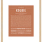 Kolbie | Name Art Print