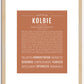 Kolbie | Name Art Print