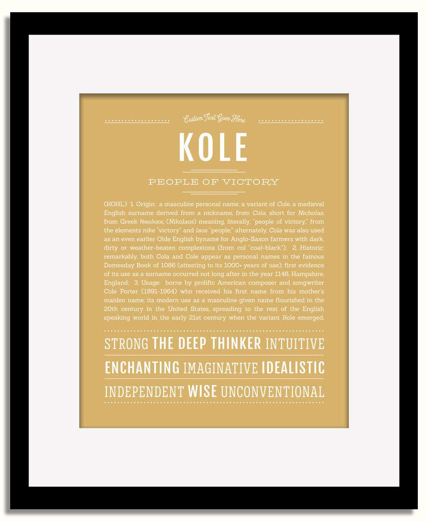 Frame Options | Matte Gold | Black Frame, Matted