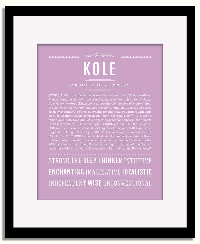 Frame Options | Lilac | Black Frame, Matted