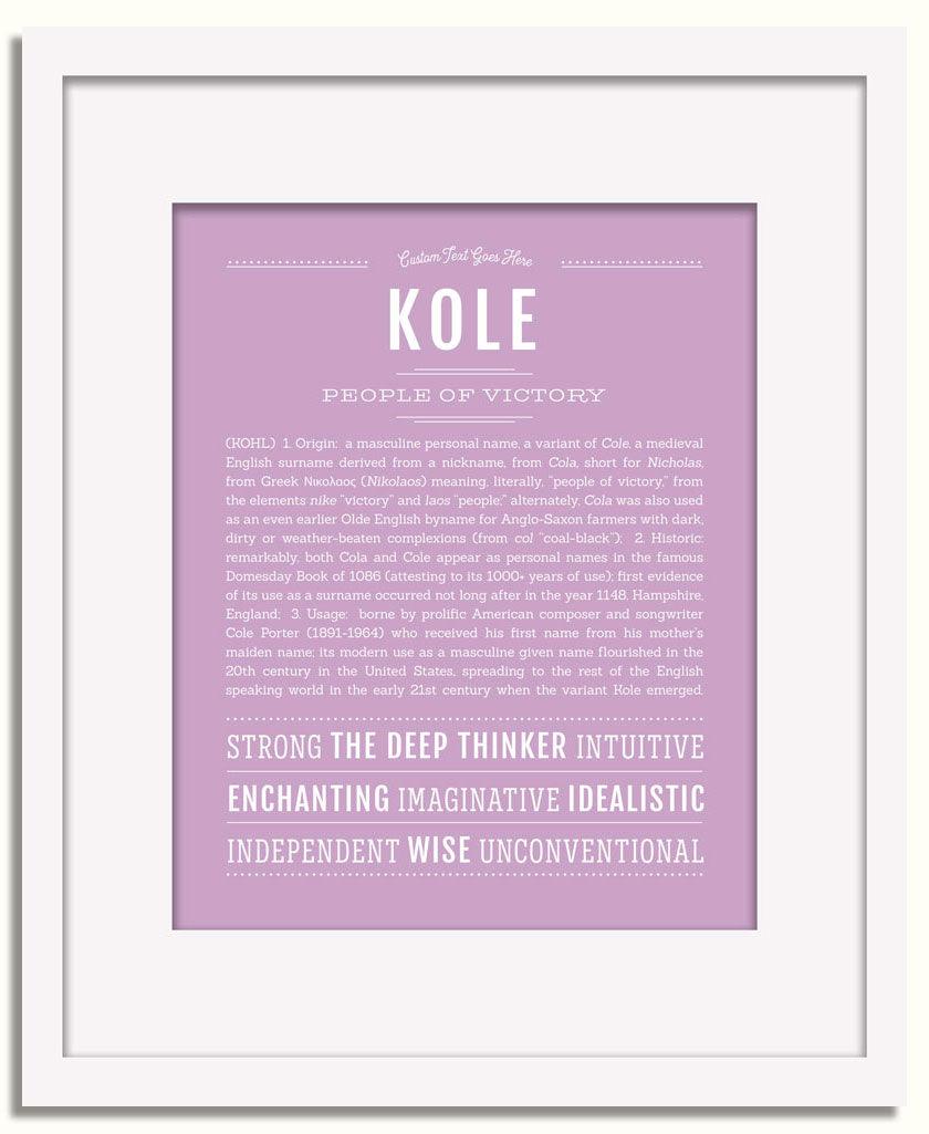 Frame Options | Lilac | White Frame, Matted