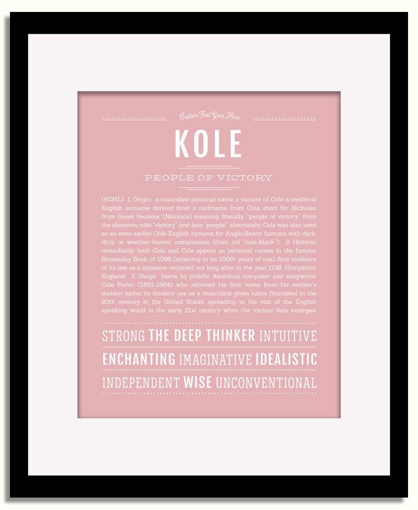 Frame Options | Dusty Rose | Black Frame, Matted