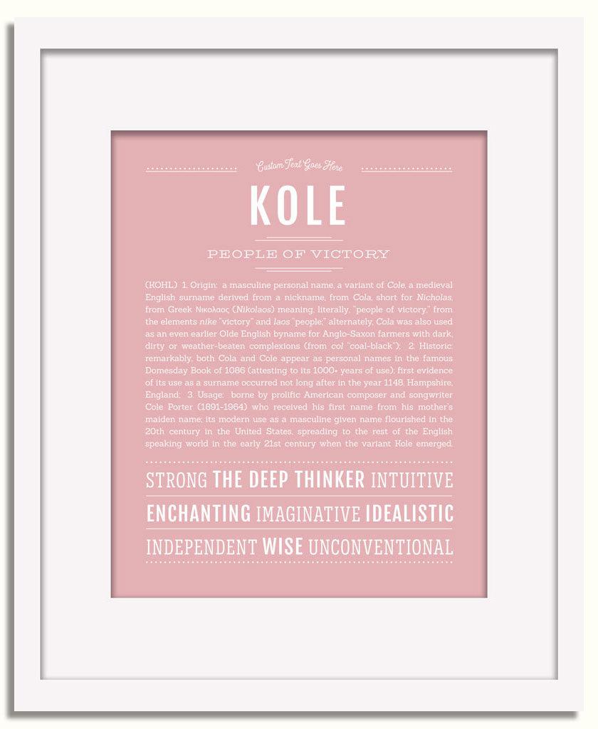 Frame Options | Dusty Rose | White Frame, Matted