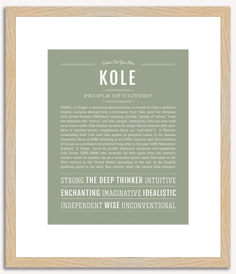 Kole | Name Art Print