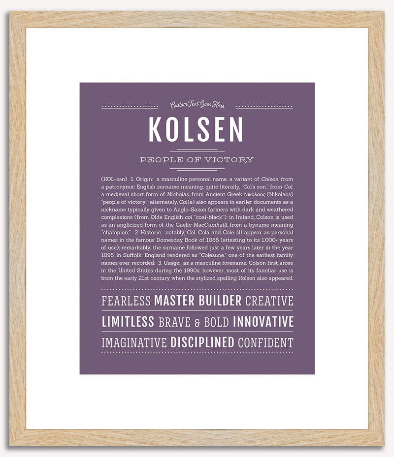 Kolsen | Name Art Print