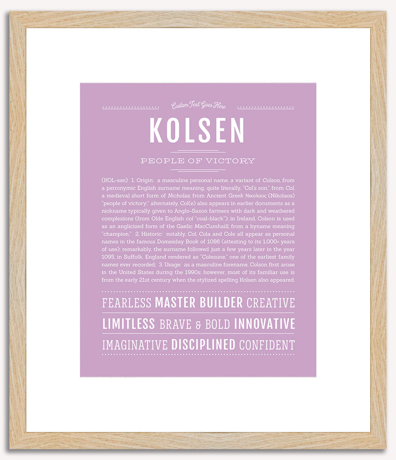 Kolsen | Name Art Print