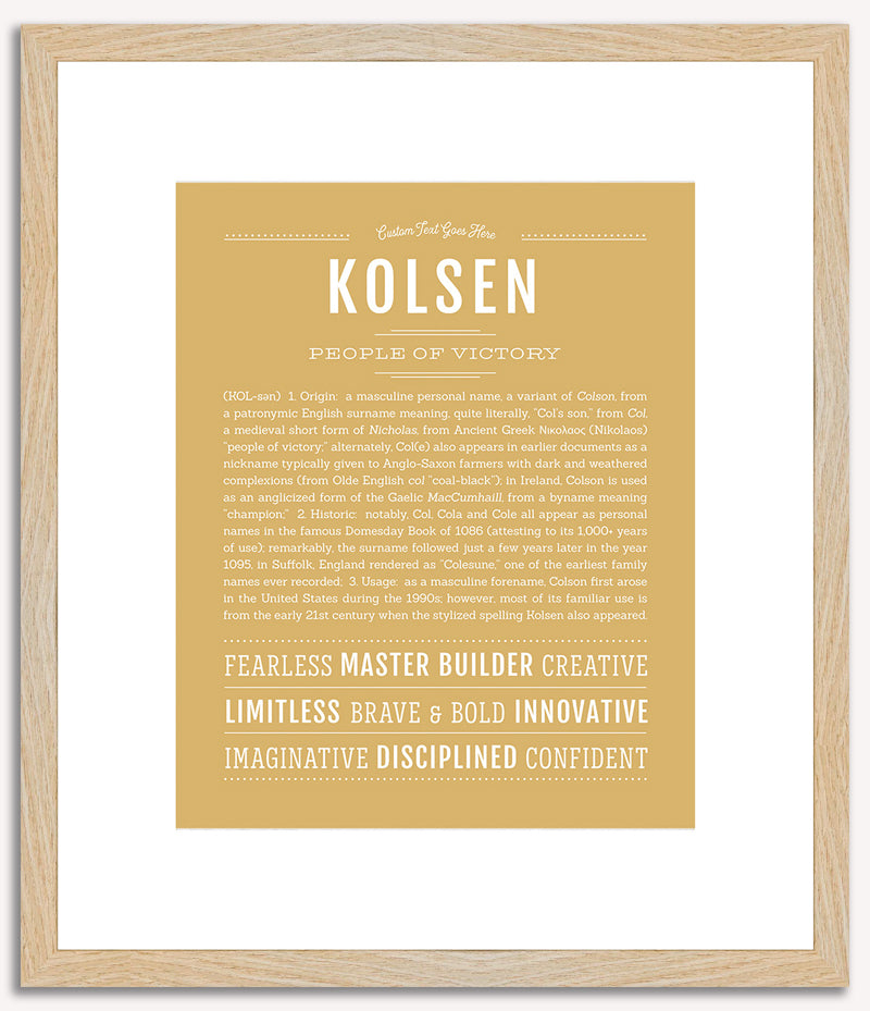 Kolsen | Name Art Print