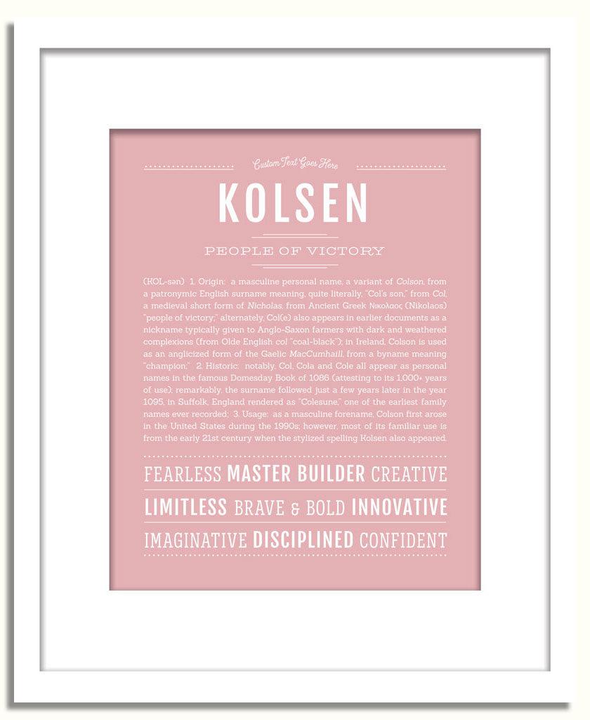 Frame Options | Dusty Rose | White Frame, Matted