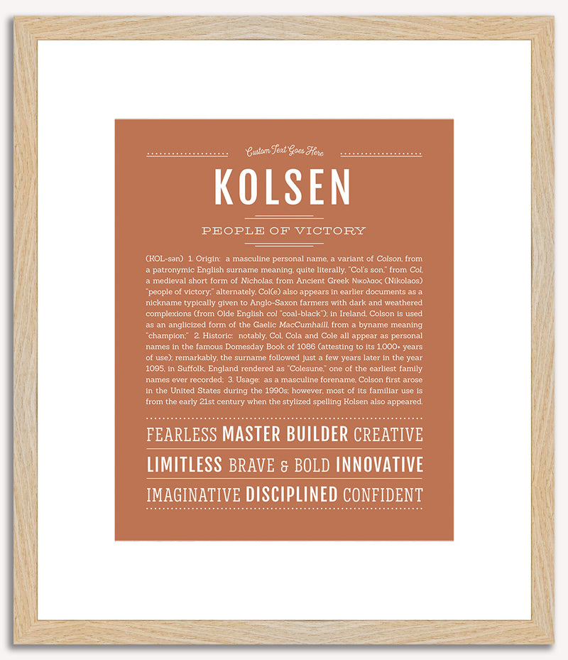 Kolsen | Name Art Print