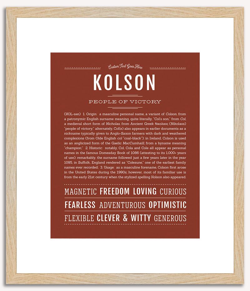 Kolson | Name Art Print