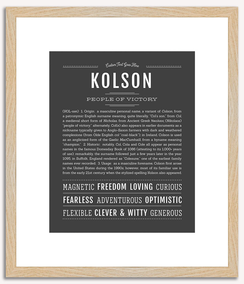 Kolson | Name Art Print