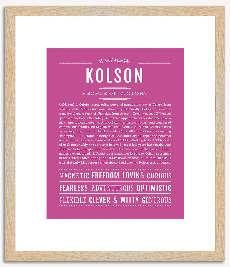 Kolson | Name Art Print