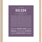 Kolson | Name Art Print