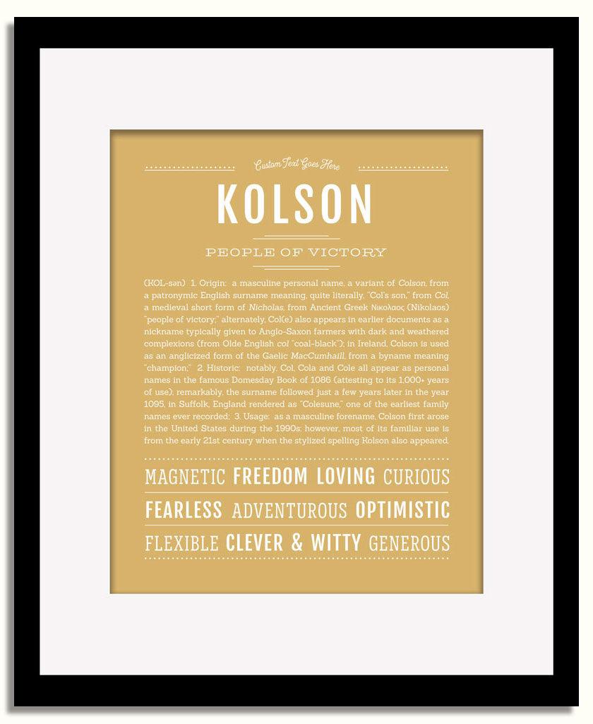 Frame Options | Matte Gold | Black Frame, Matted