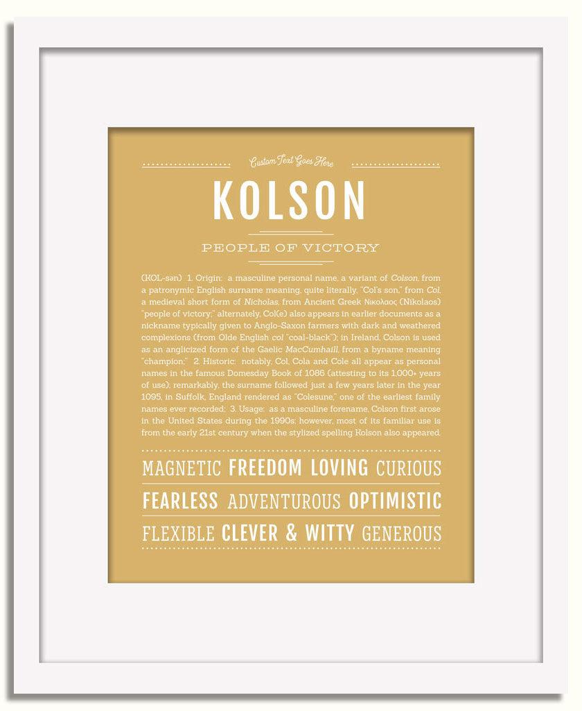 Frame Options | Matte Gold | White Frame, Matted