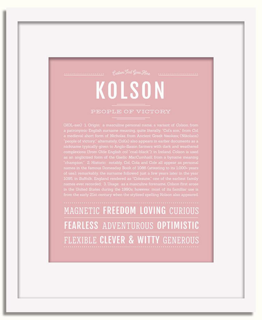 Frame Options | Dusty Rose | White Frame, Matted