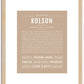 Kolson | Name Art Print