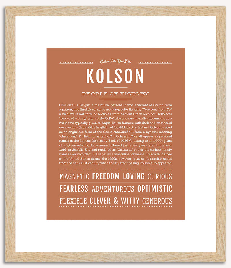 Kolson | Name Art Print