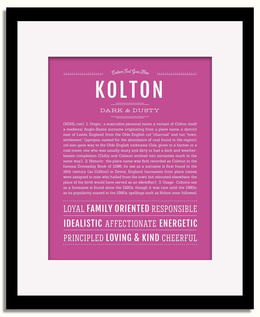 Frame Options | Dark Pink | Black Frame, Matted