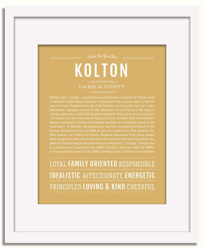 Frame Options | Matte Gold | White Frame, Matted