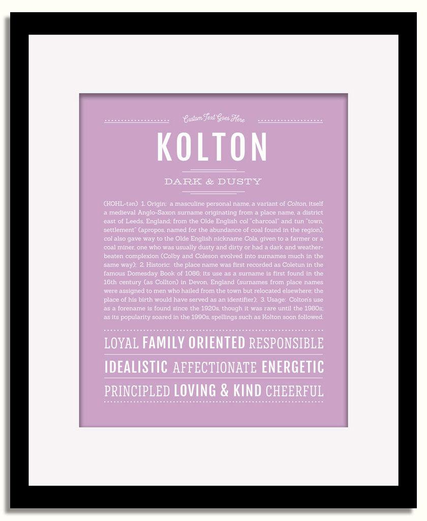 Frame Options | Lilac | Black Frame, Matted