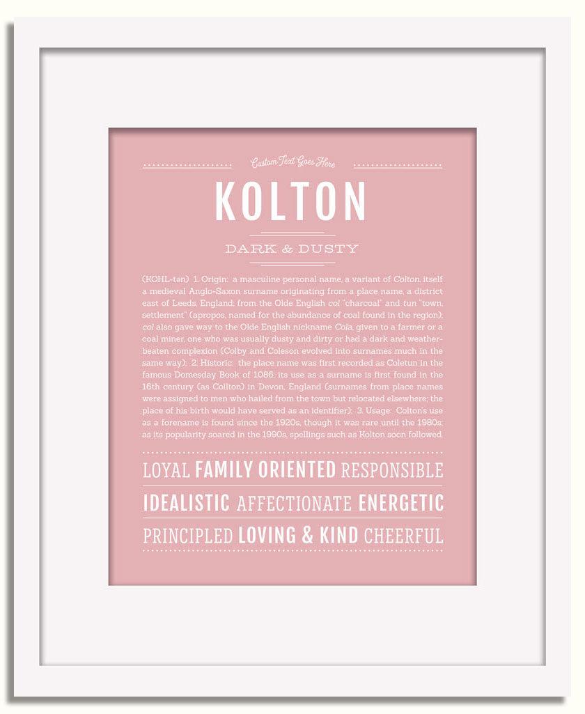 Frame Options | Dusty Rose | White Frame, Matted