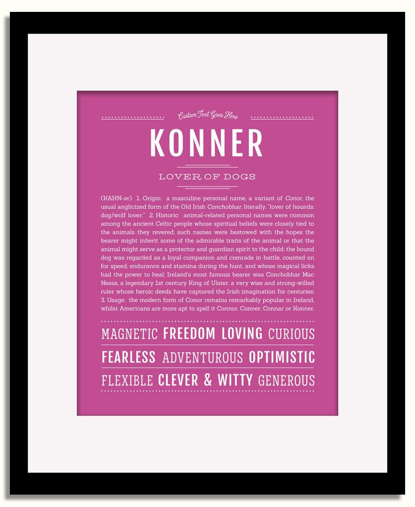 Frame Options | Dark Pink | Black Frame, Matted