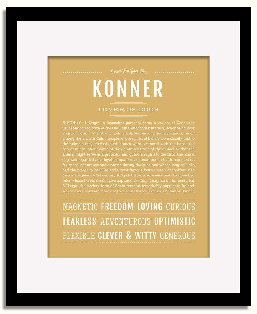 Frame Options | Matte Gold | Black Frame, Matted