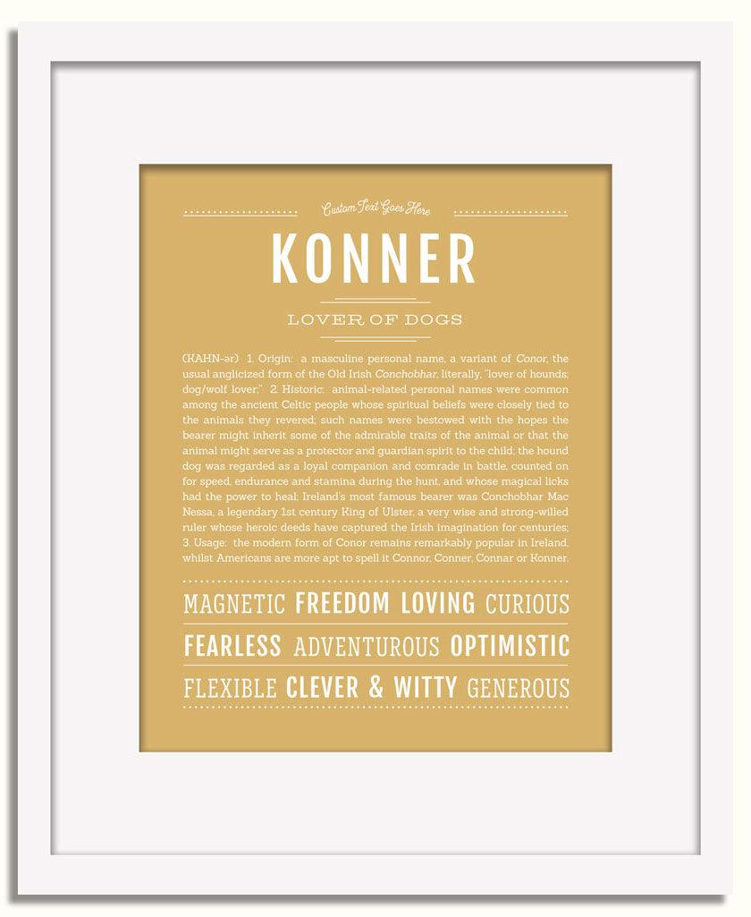 Frame Options | Matte Gold | White Frame, Matted