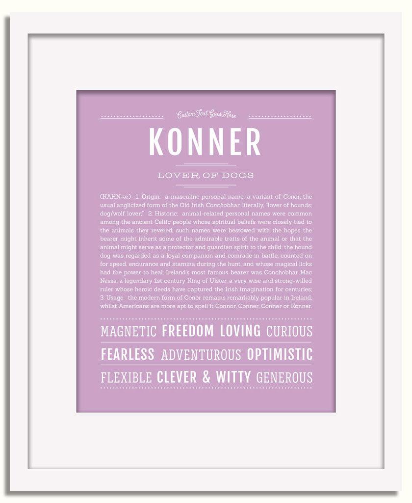 Frame Options | Lilac | White Frame, Matted