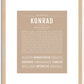 Konrad | Name Art Print