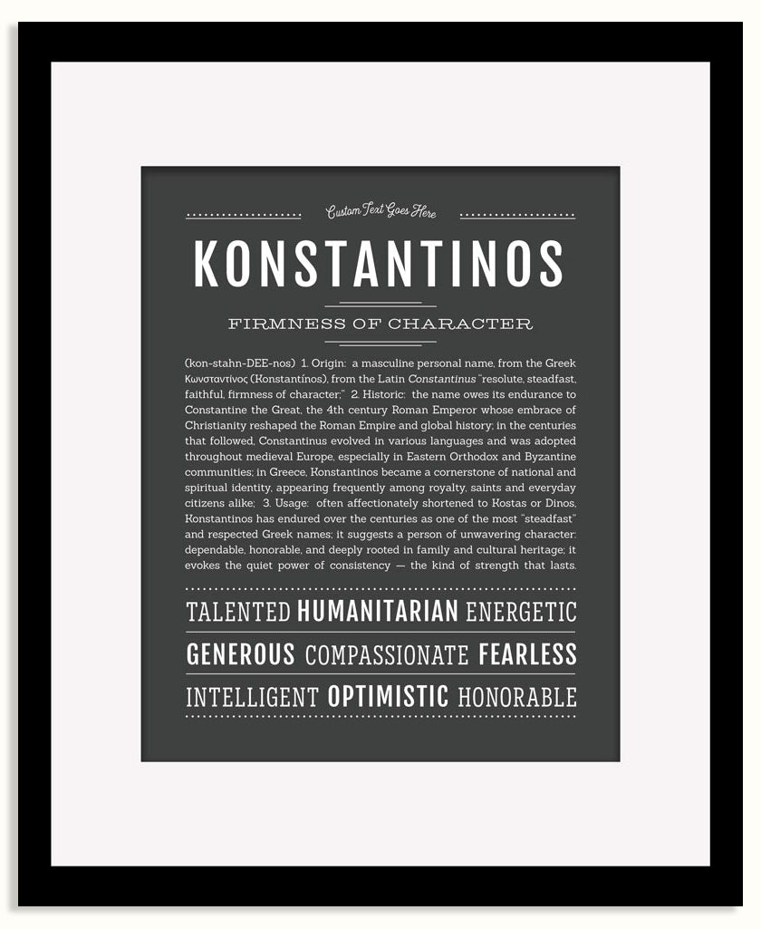 Frame Options | Charcoal Gray | Black Frame, Matted