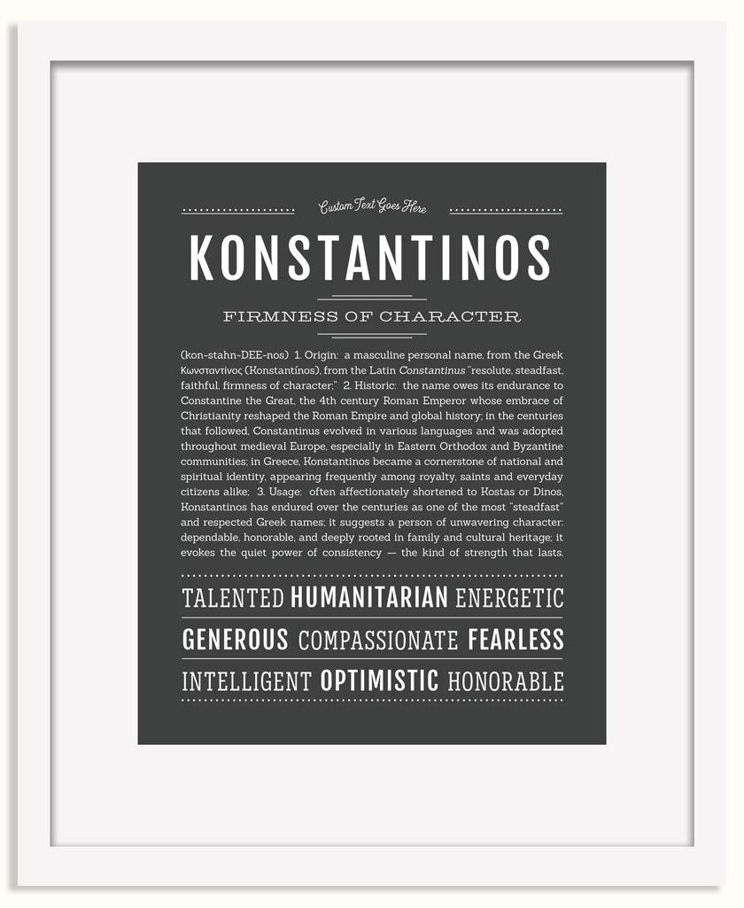 Frame Options | Charcoal Gray | White Frame, Matted