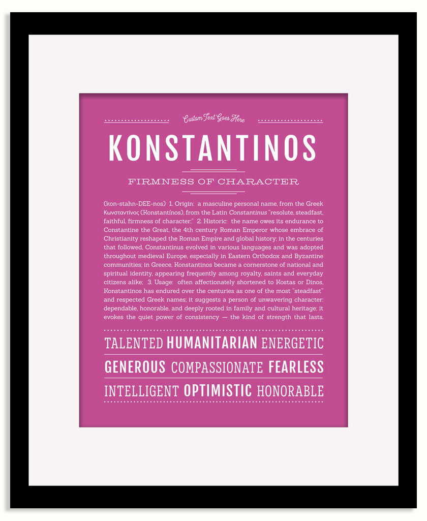 Frame Options | Dark Pink | Black Frame, Matted